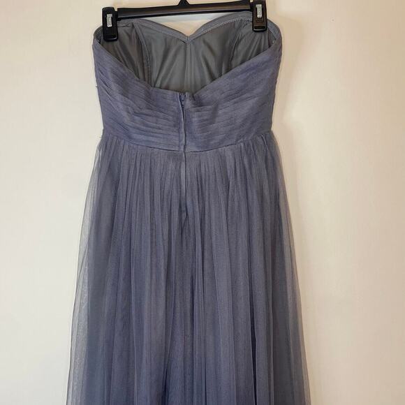 Jenny Yoo Annabelle Convertible Gray Maxi Formal Prom Ball Gown Dress Size 8 - Picture 10 of 16